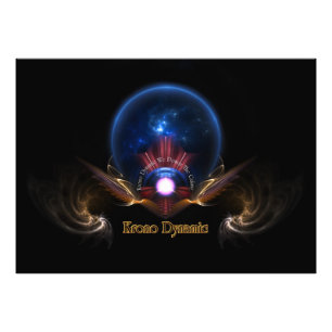 Krono Dynamic Fantasy Fractal Art van Xzendor7 Foto Afdruk