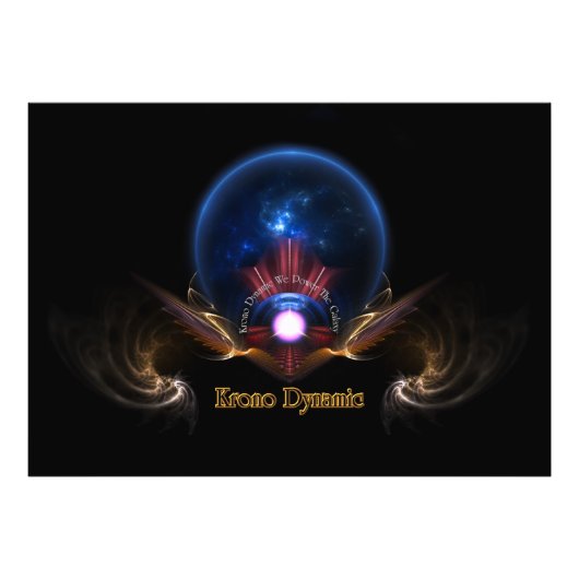 Krono Dynamic Fantasy Fractal Art van Xzendor7 Foto Afdruk (Voorkant)