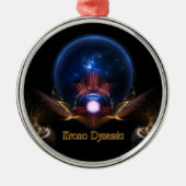 Krono Dynamic Fractal Art Premium-Ornament Metalen Ornament (Voorkant)