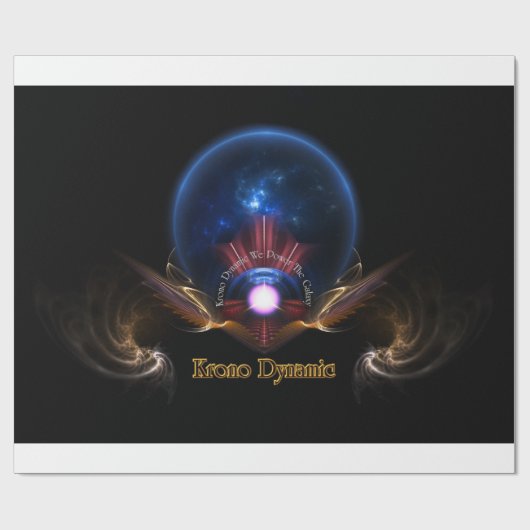 Krono Dynamic Fractal Art Wrapping Paper Cadeaupapier (Vlak)