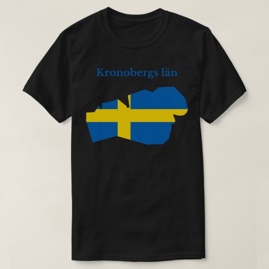 Kronoberg County Kaart Zweden T-shirt (Design voorkant)