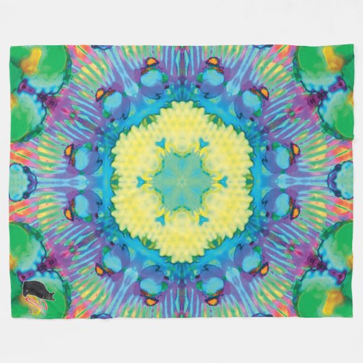 Kronos Kaleidoscoop Fleece Deken (Voorkant (Horizontaal))