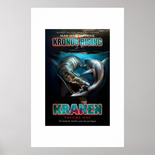 Kronos Rising: Kraken vol. 1 Pliosaur VS Megalodon Poster (Voorkant)