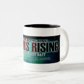 Kronos Rising "Sharks are just bait"-mok Tweekleurige Koffiemok (Voorkant rechts)