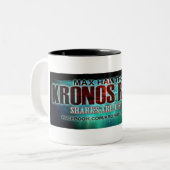 Kronos Rising "Sharks are just bait"-mok Tweekleurige Koffiemok (Voorkant links)