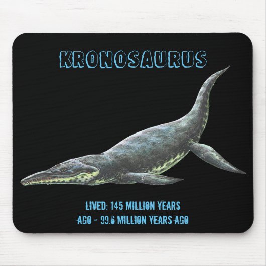 Kronosaurus Dinosaur Mousepad Muismat (Voorkant)