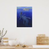 Kronosaurus onderbreekt een Geviste reis Poster (Keuken)