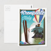 Kronplatz Italië ski reisposter Briefkaart (Voorkant / Achterkant)