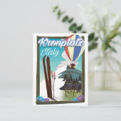 Kronplatz Italië skiposter Briefkaart (Staand voorkant)