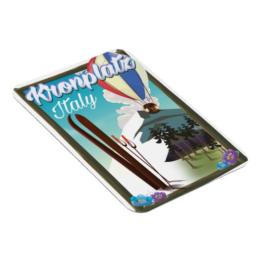 Kronplatz Italië skiposter Magneet (Rechterzijde)