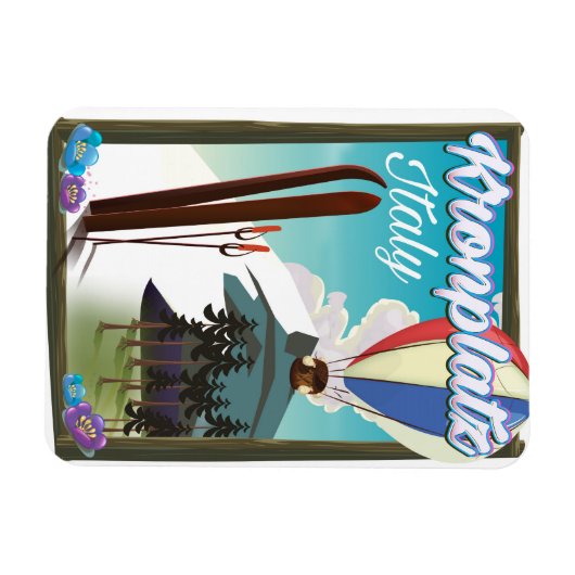 Kronplatz Italië skiposter Magneet (Horizontaal)