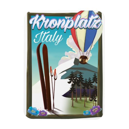 Kronplatz Italië skiposter Magneet (Verticaal)