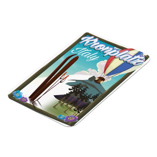 Kronplatz Italië skiposter Magneet (Linkerzijde)