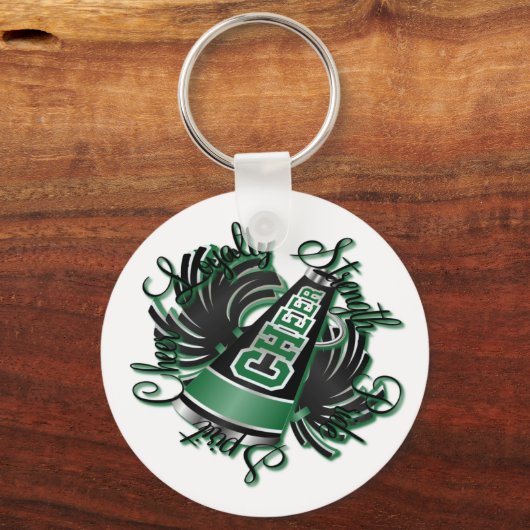 Kroomzwart en groene kwaliteiten sleutelhanger (Voorkant)