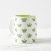 Kroon 01 - Limoen op wit Tweekleurige Koffiemok (Voorkant links)