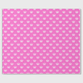 Kroon 01 - Wit op Roze Cadeaupapier (Vlak)