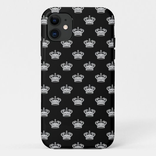 Kroon 01 - Wit op zwart Case-Mate iPhone Case (Achterkant)
