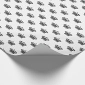 Kroon 01 - Zwart op wit Cadeaupapier (Hoek)