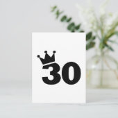 Kroon 30ste verjaardag briefkaart (Staand voorkant)