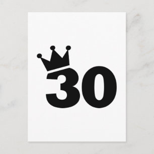 Kroon 30ste verjaardag briefkaart