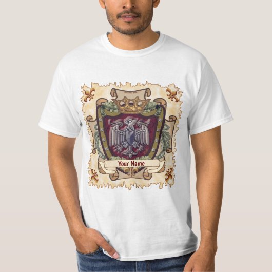 Kroon Banner Adelaar Achternaam T-shirt (Voorkant)