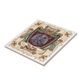 Kroon Banner Adelaar Achternaam Tegeltje (Zijkant)