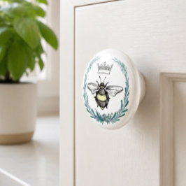 Kroon Bij Krans Keramische Knop