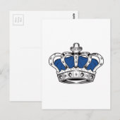 Kroon - blauw briefkaart (Voorkant / Achterkant)