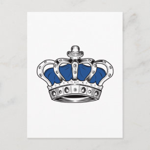 Kroon - blauw briefkaart