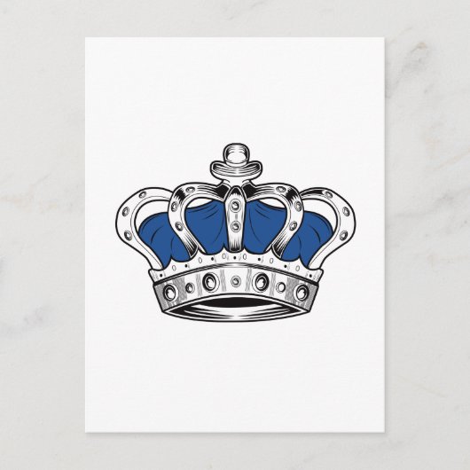 Kroon - blauw briefkaart (Voorkant)