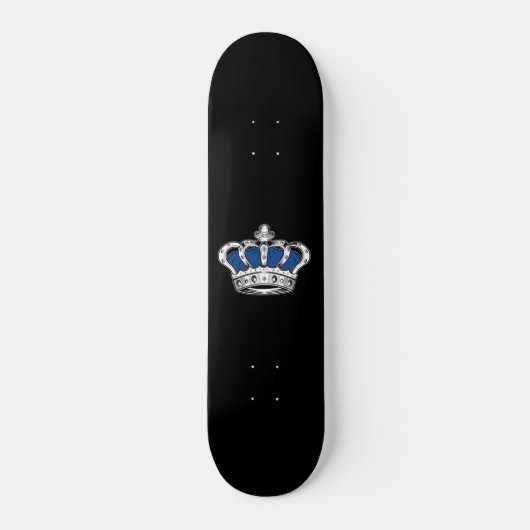 Kroon - blauw persoonlijk skateboard (Voorkant)