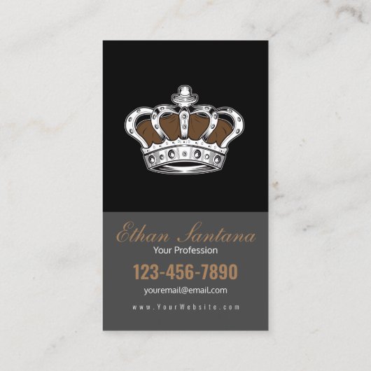 Kroon - Bruin Visitekaartje (Achterkant)