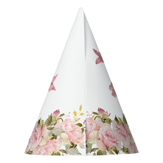 Kroon | Butterflies Floral Princess 1st Birthday Feesthoedjes (Achterkant)