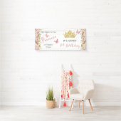 Kroon | Butterflies Floral Princess 3rd Birthday Spandoek (Insitu)