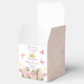 Kroon | Butterflies Floral Princess Baby shower Bedankdoosjes (Geopend)