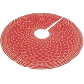 Kroon Chakra Mandala op Rood Kerstboom Rok (Gekanteld)