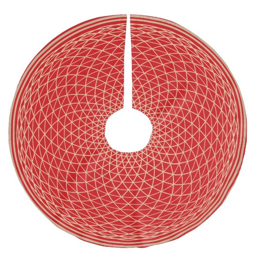 Kroon Chakra Mandala op Rood Kerstboom Rok (Voorkant)
