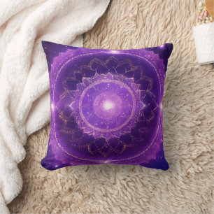 Kroon Chakra Paarse Mandala Kussen