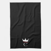 Kroon Chef Monogram Zwart Wit Theedoek (Verticaal)