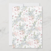 Kroon Crest Monogram Roze Blauwe Baby Shower Kaart (Achterkant)