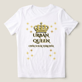KROON DE KONINGIN WIT ZWARTE GRAFISCHE DAMES Tri-Blend SHIRT
