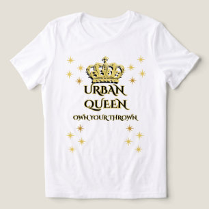KROON DE KONINGIN WIT ZWARTE GRAFISCHE DAMES Tri-Blend SHIRT