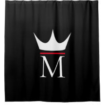 Kroon Elegant Monogram Zwart Wit en Rood