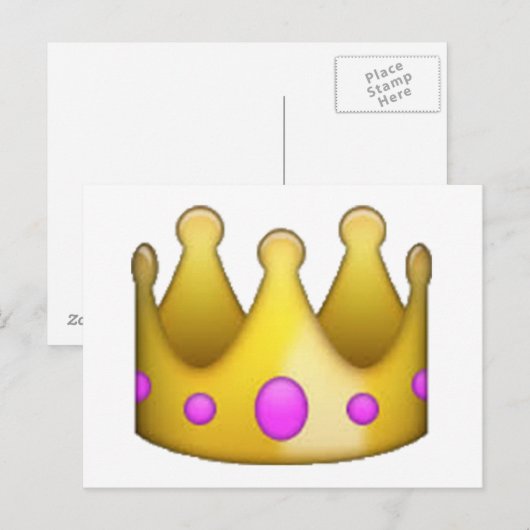 Kroon - Emoji Briefkaart (Voorkant / Achterkant)