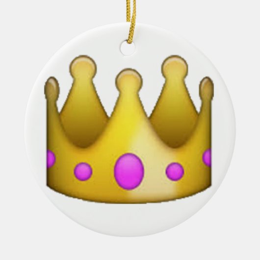 Kroon - Emoji Keramisch Ornament (Voorkant)