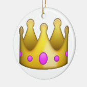 Kroon - Emoji Keramisch Ornament (Links)