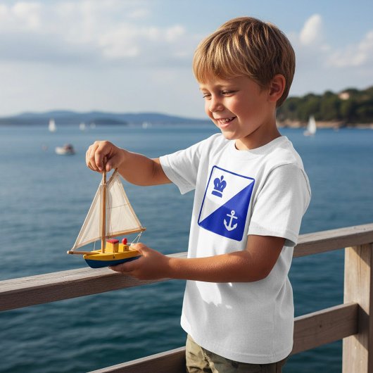 Kroon en Anchor Blue White T-Shirt