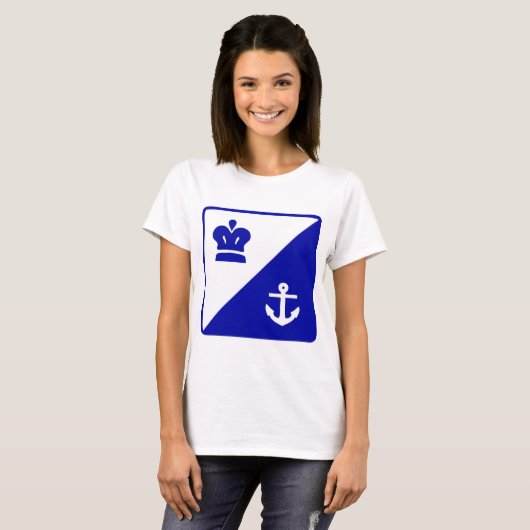 Kroon en anker t-shirt (Voorkant volledig)