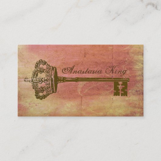  kroon en belangrijke elegante Visitekaartjes Pink (Voorkant)