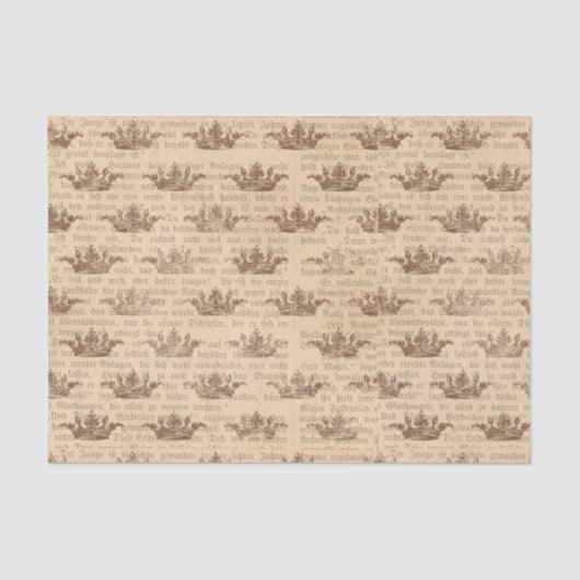  kroon en Duitse tekst Tissuepapier (Voorkant)